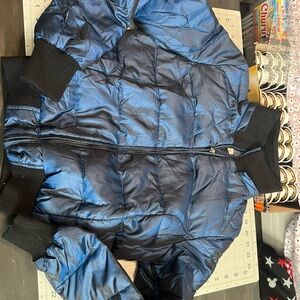 Guess Women's Blue Puffer Jacket